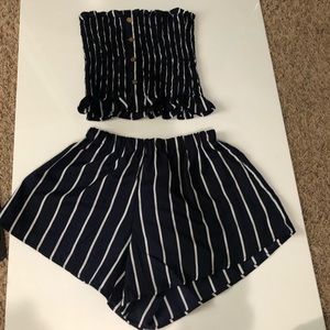 Tube top and short set